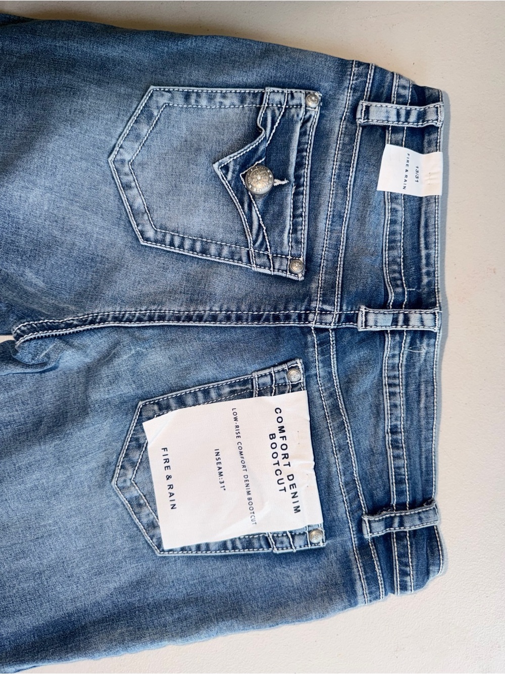 Bootcut Jeans - Light Wash Blue